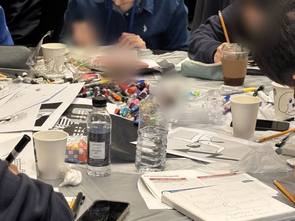 비전드로잉 워크샵 마커와 캔버스 교보재